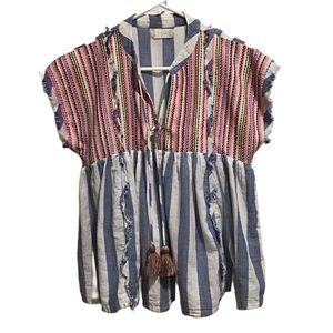Altar’d‎ State women’s boho tassel tie top stripe multicolor